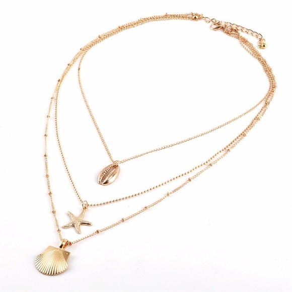 3 for $25⚡️multilayer starfish seashell necklace - Picture 8 of 8